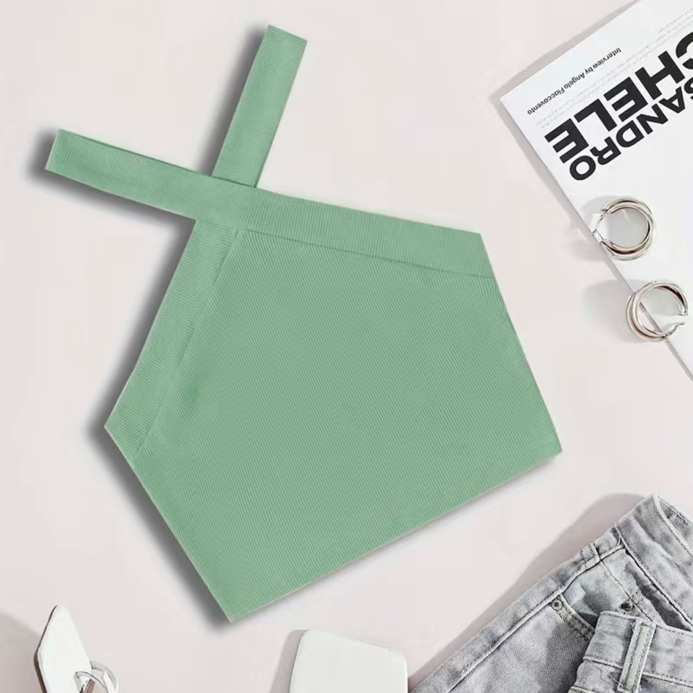 cross neck crop top